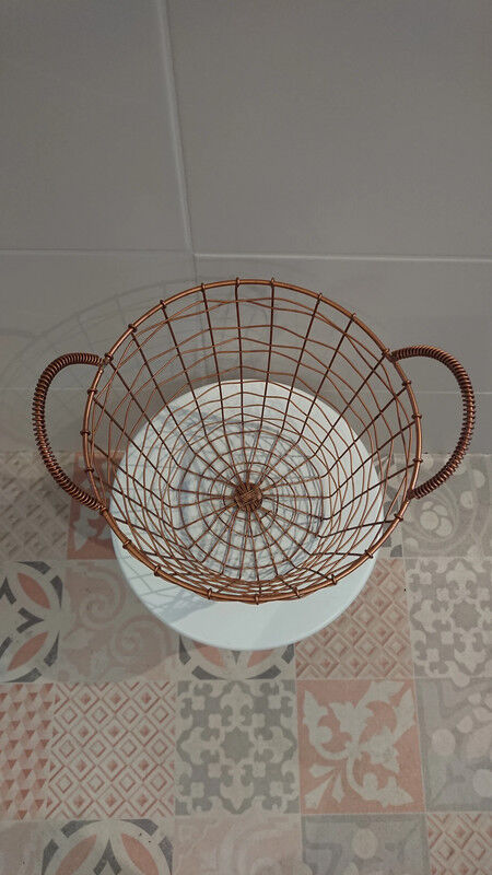 Copper metal paper basket