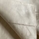 Linen canvas trousseau reserve sheet Le Bon Marché 1960