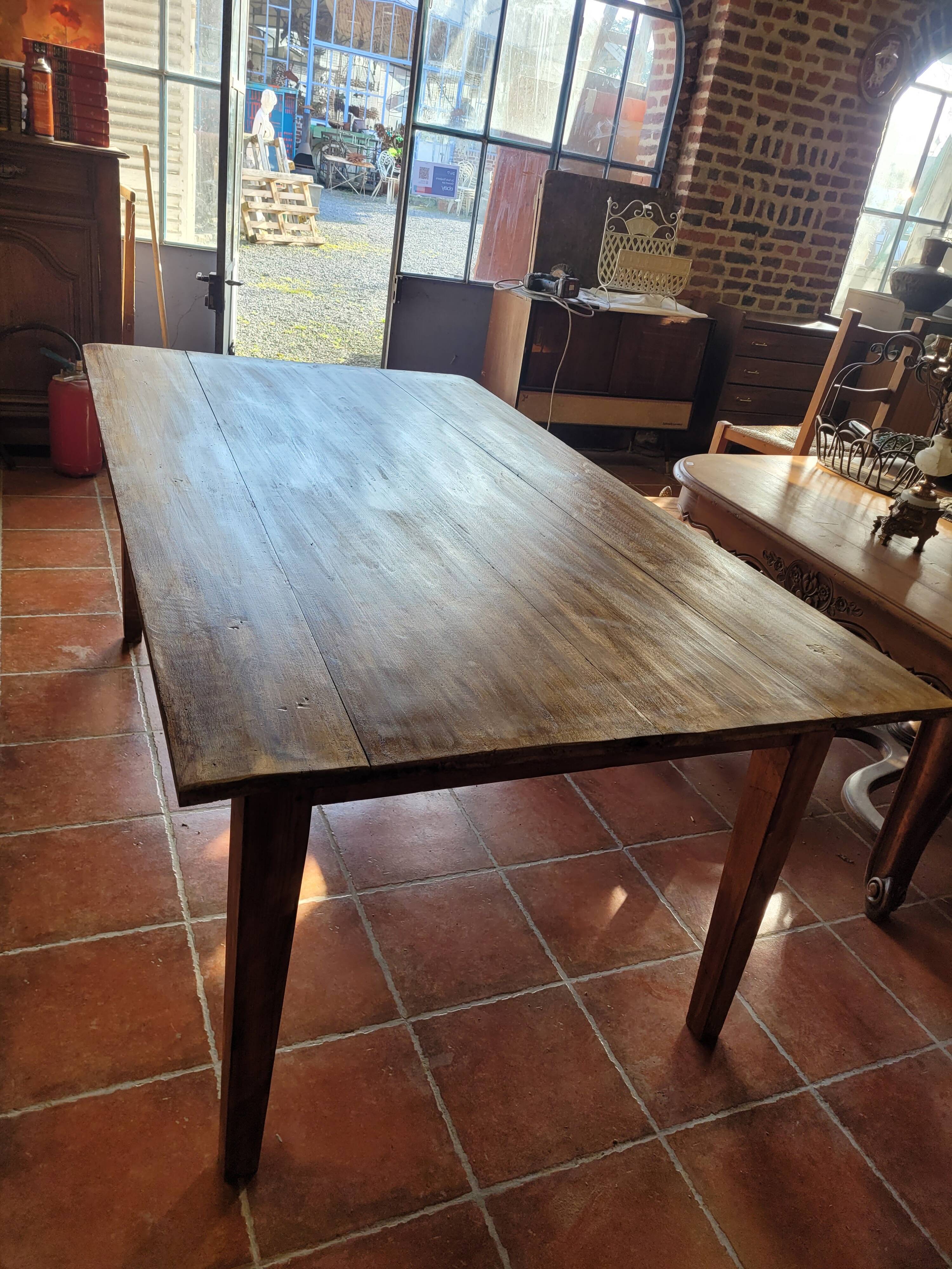 Old fir farm table, 180×102cms