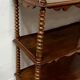Napoleon III console table with three shelves in mahogany and veneer, 19th century