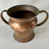 Hammered copper pot with handles