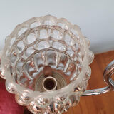 Vintage suspension 50/60s chrome and glass