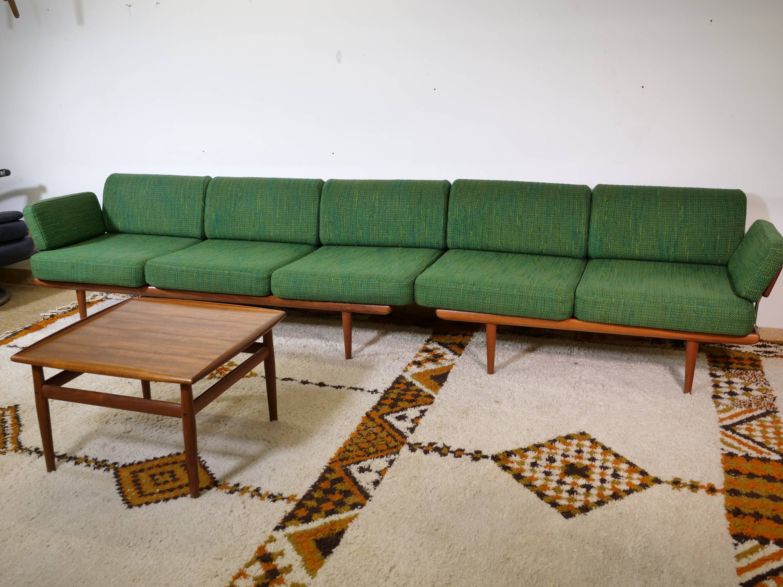 Sofa Set in Teak by Peter Hvidt & Orla Mølgaard Nielsen, Set of 3, 1960s