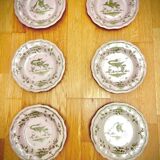 Lot de 6 Assiettes Faïence Martres Tolosane Moustiers Vaisselle Ancien XIXeme