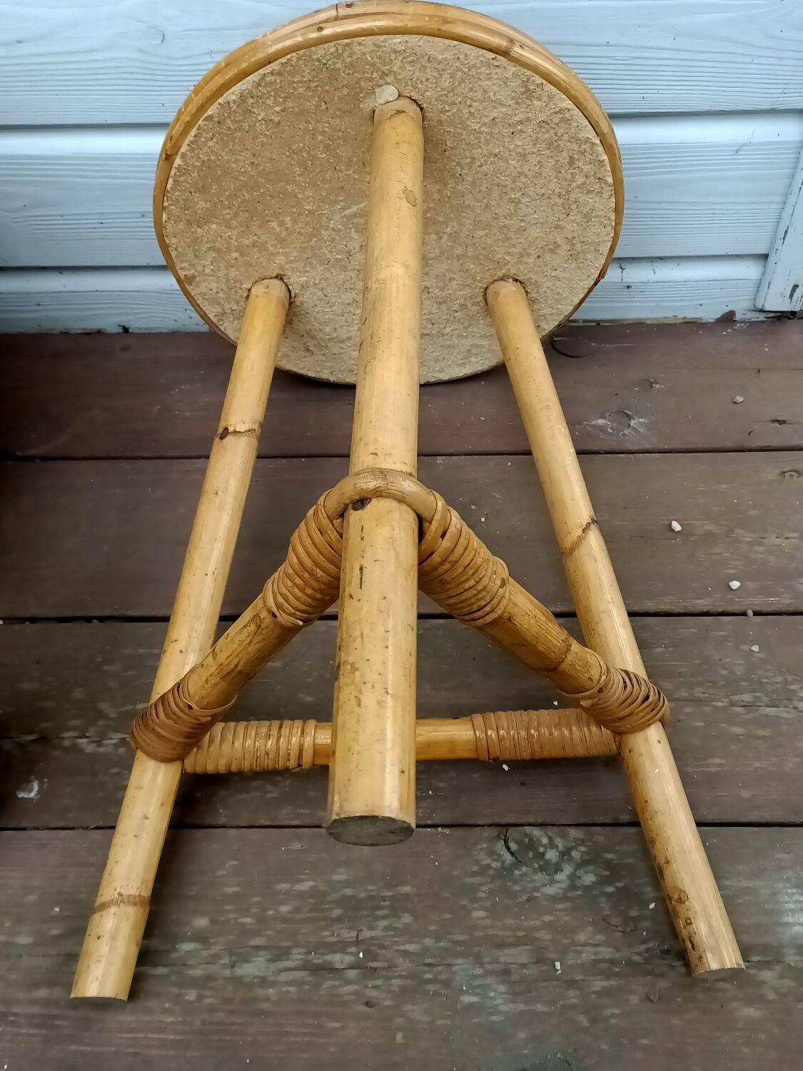 Bamboo tripod stool