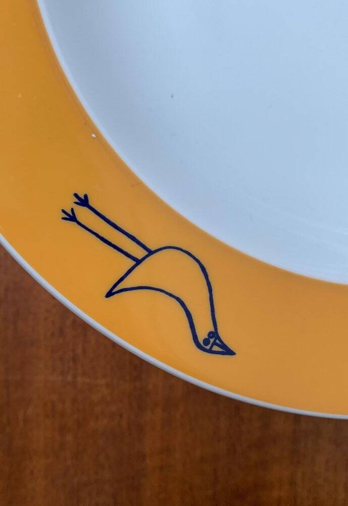 Postmodern German series of flying objects, soup plates by David Palterer and Sieger Design for Arzberg, 1990s, set of 7.