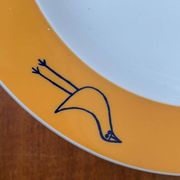 Postmodern German series of flying objects, soup plates by David Palterer and Sieger Design for Arzberg, 1990s, set of 7.