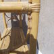 Wall or standing rattan shelf