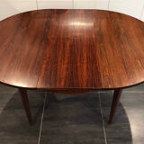 Scandinavian extendable rosewood round table, 1960s
