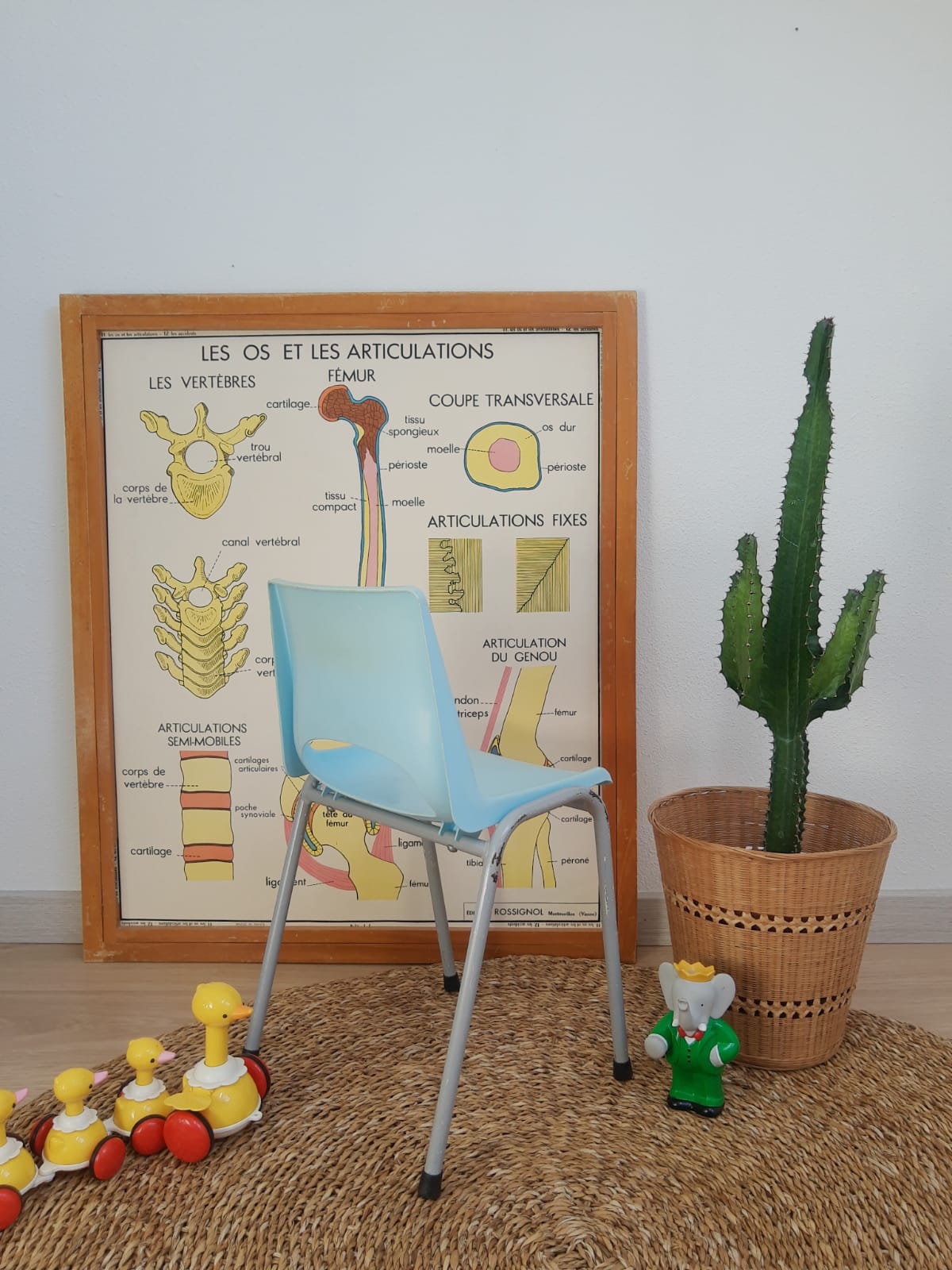 Plastic chair school children Brunswick Roger Bontemps - vintage