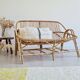 Antique rattan bench