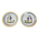 Pair of Quimper earthenware plates from the 1930s.