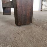 Workbench, brutalist console, solid wood