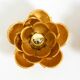 Two beautiful, large, gilt wall lamps, "Water Lily," Italy, 1960s