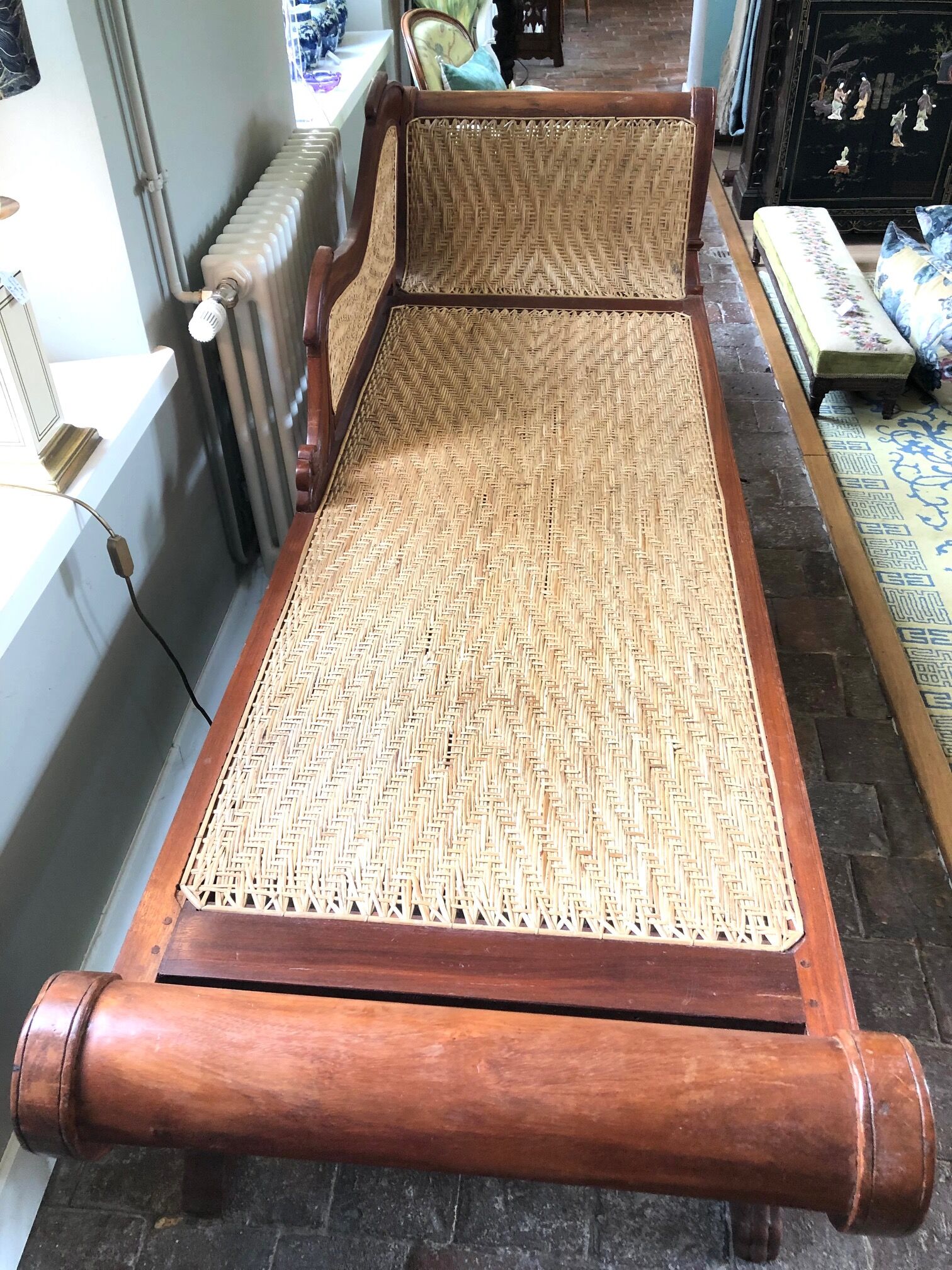 meridian wood and wicker braided colonial style