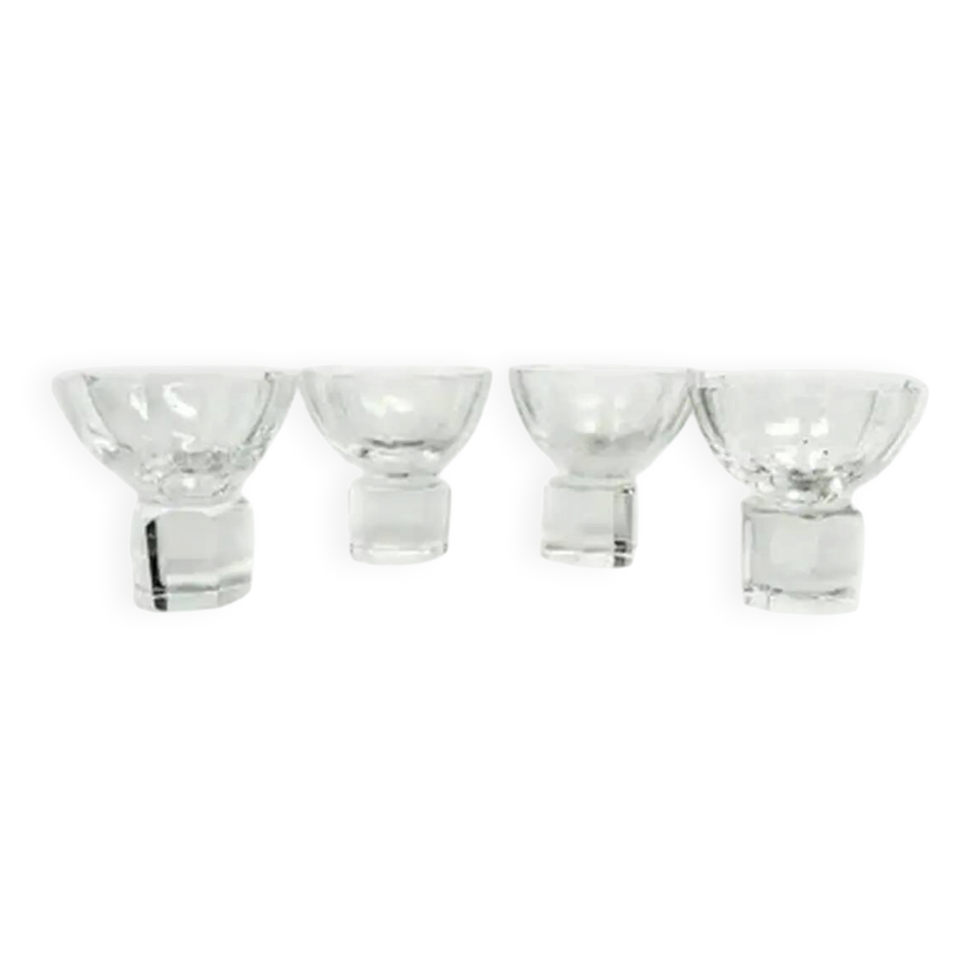Set of crystal glasses, modernism, Germany, 1950s