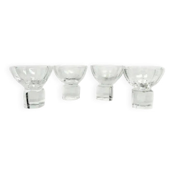 Ensemble de verres en cristal, modernisme, Allemagne, années 1950