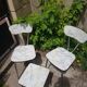 Set of 2 formica chairs type marble + 1 stool