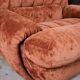 Pair of squirrel velvet armchairs, France, 1970s