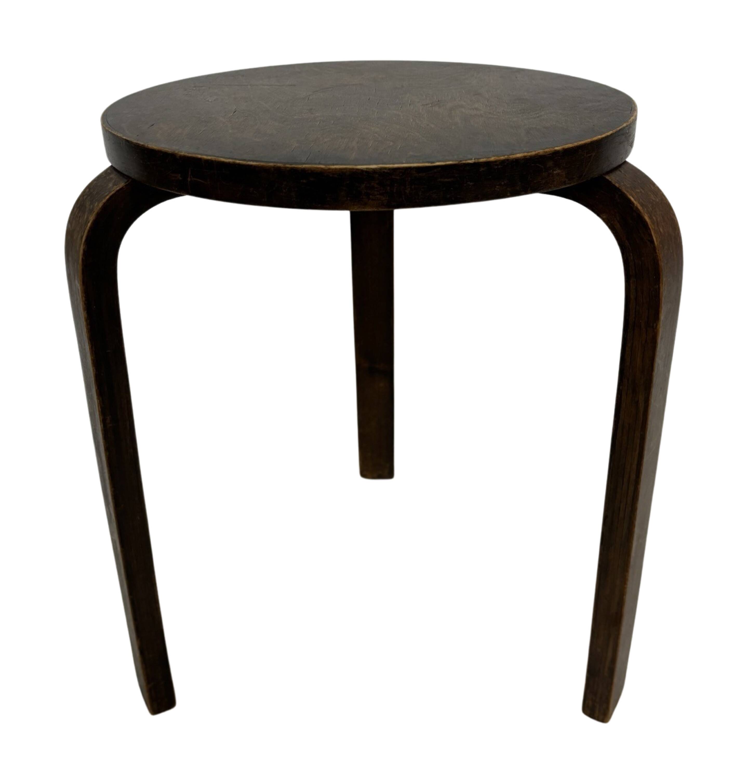 Vintage Alvar Aalto model 60 stool attributed to