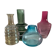 Série de 4 vases vintage en verre coloré