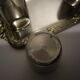 tray with silver metal cups