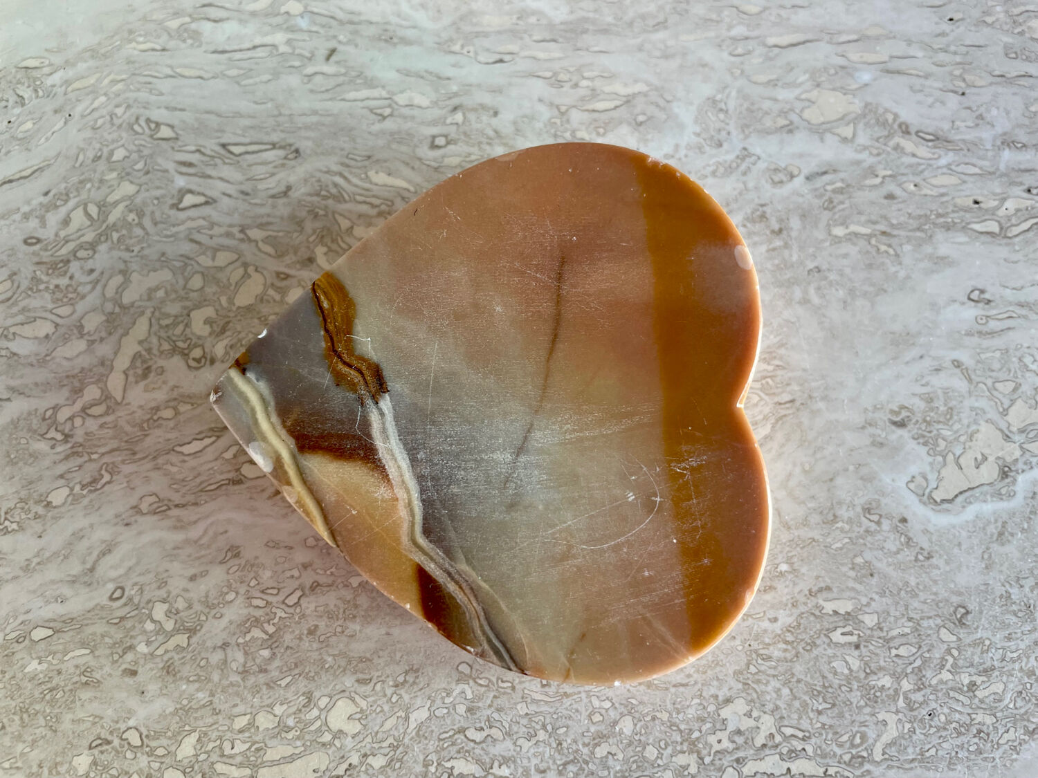 Vintage Onyx Heart Ashtray