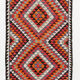 3x9 geometric kilim runner rug, 86x278cm