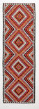 3x9 geometric kilim runner rug, 86x278cm