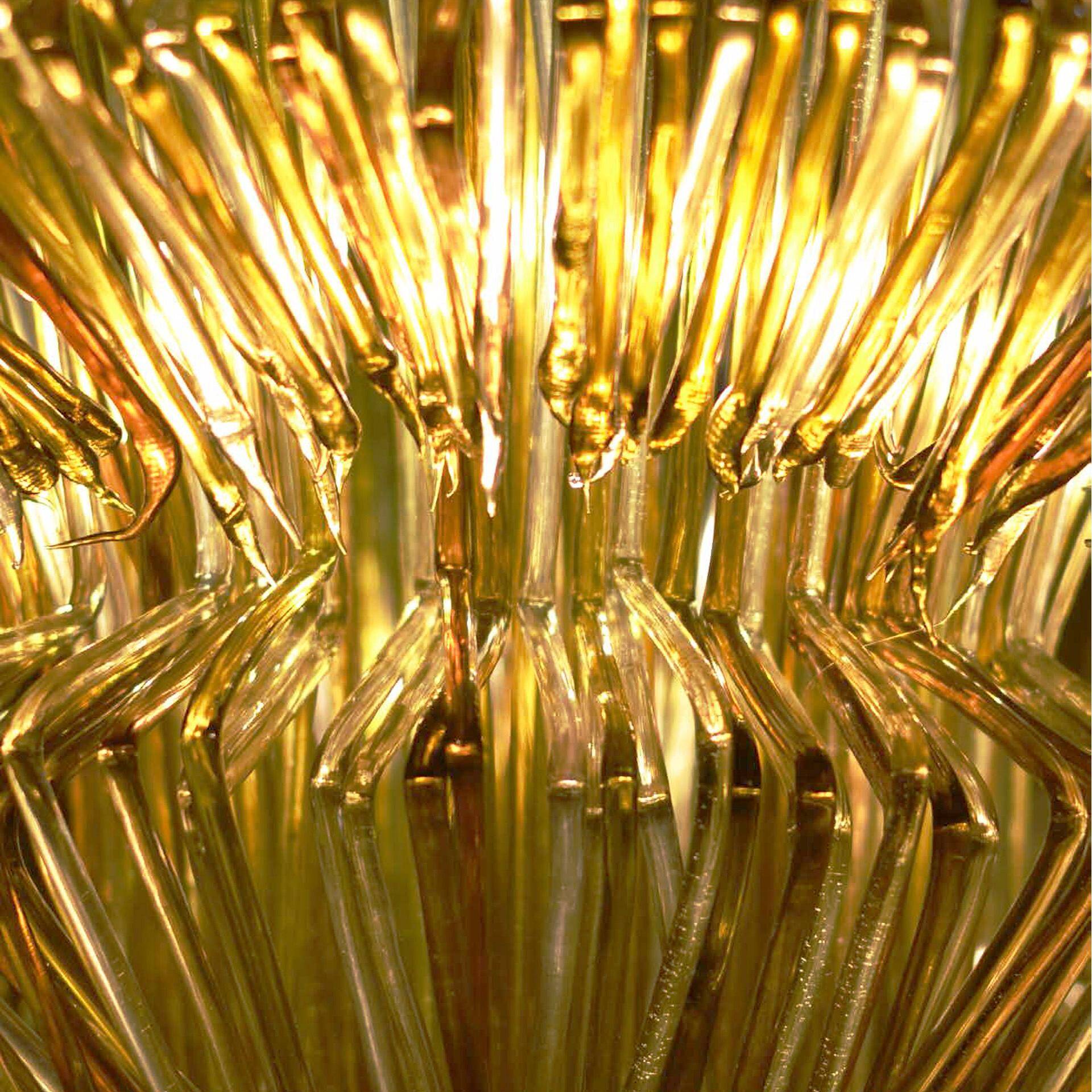 Gold Resin Chandelier Mod Brilli G by Jacopo Foggini
