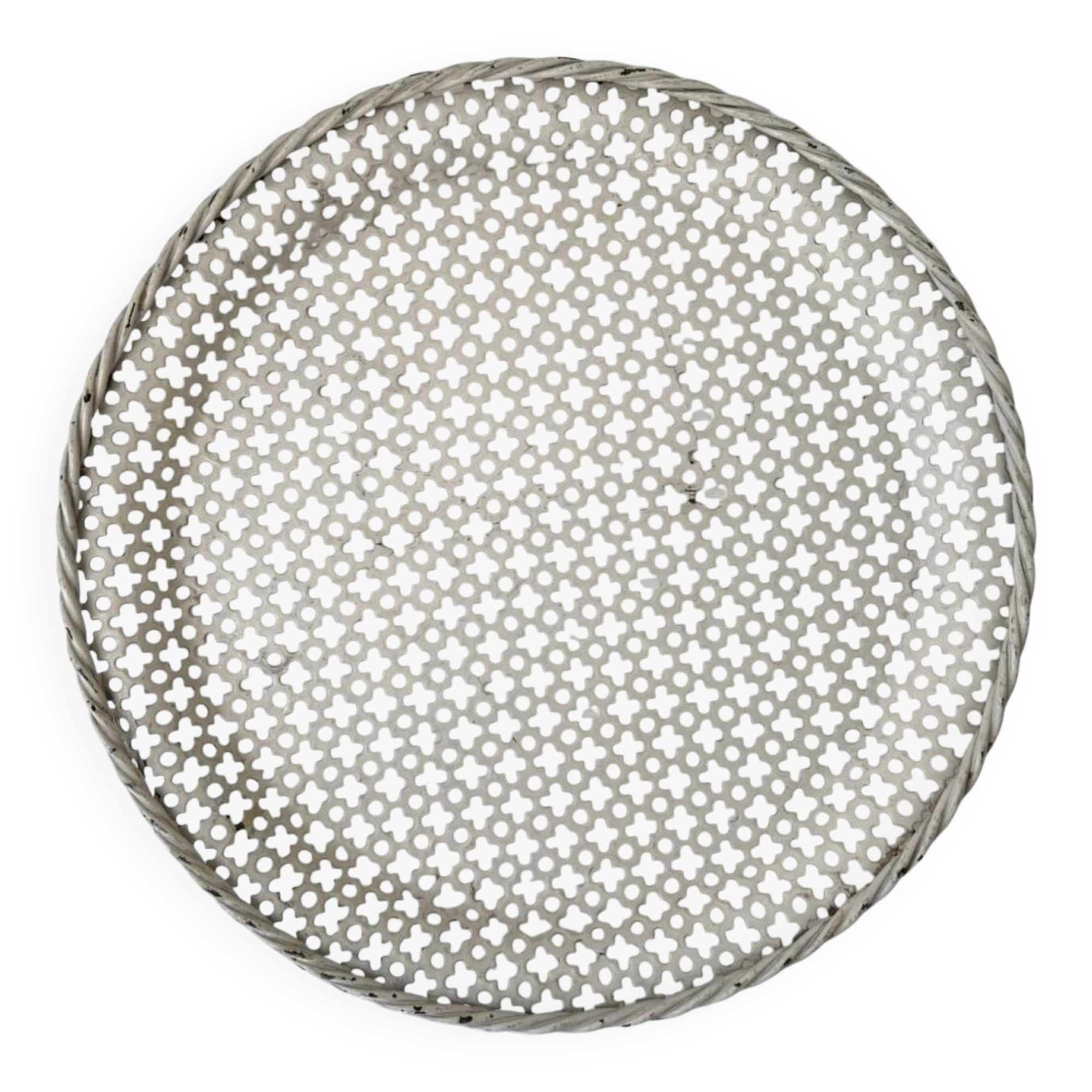 Round tray in openwork sheet metal Mathieu Mategot 1960?