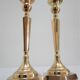 Pair of solid brass candle holders neo classic vintage style