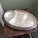 Silver-plated metal appetizer serving tray