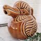 Vintage Sarreguemines slip duck pitcher