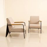 Pair of "Salon" armchairs by Jean Prouvé for Vitra 00's