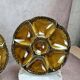 Set of 8 Gien oyster plates, magnificent vintage service.