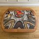 Ceramic coffee table with metal base by G. Reynaud Vallauris