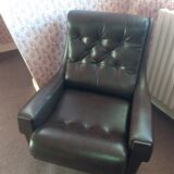 Vintage leather-like club chair