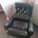 Fauteuil club vintage simili cuir