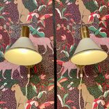 Pair of modular wall lights, Scandinavian design, 1960s.