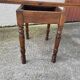 Table demi lune en noyer massif louis philippe du xix ème siecle