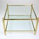 Vintage Coffee Table in Massive Brass and 70s Glass