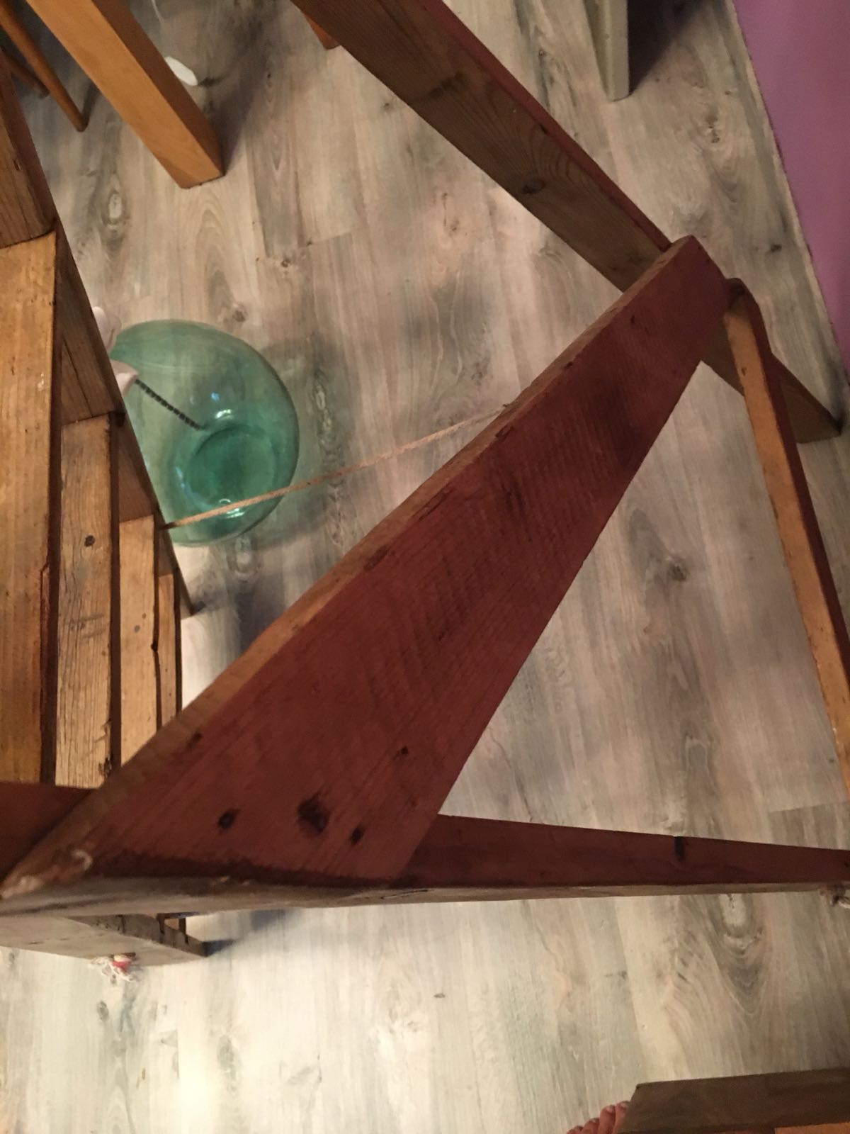 Stool wood vintage 1950