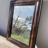 Classic wooden rectangular mirror