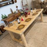 Solid oak farmhouse table with extensions