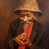 Joko Mullono Painting on canvas - Signed and dated - Bali 1985