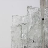 Murano glass pendant chandelier Mazzega 1970s