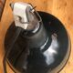Industrial hanging in black-coloured sheet metal. 42cm diameter. In his juice.