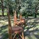 4 chaises vintage en rotin et bambou