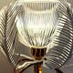 Lampe italienne en métal cuivré et verre cristal, style Hollywood Regency
